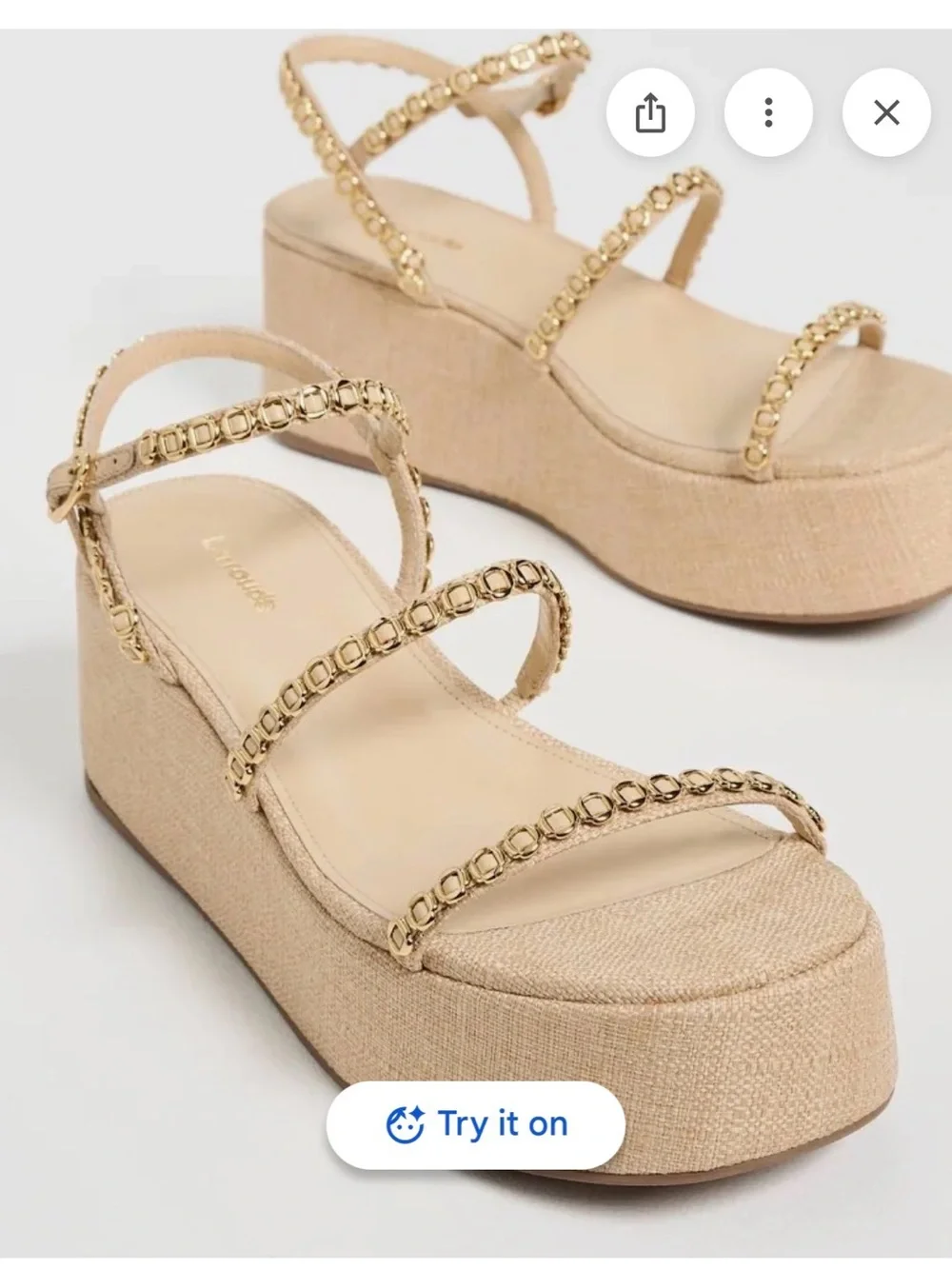 Larroude Gio Melanina Flatform in Tulip Patent Leather (NEVER BEEN WORN)